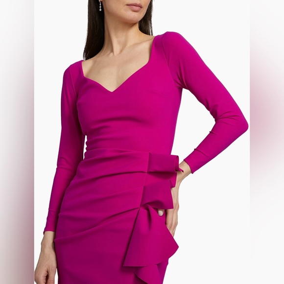Chiara Boni Dresses & Skirts - Chiara Boni Magenta Long Sleeve Dress